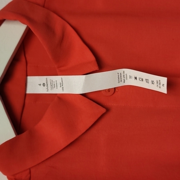 Lululemon Full Day Ahead Short Sleeve Shirt Carnation Red Size 4.. - Picture 10 of 11